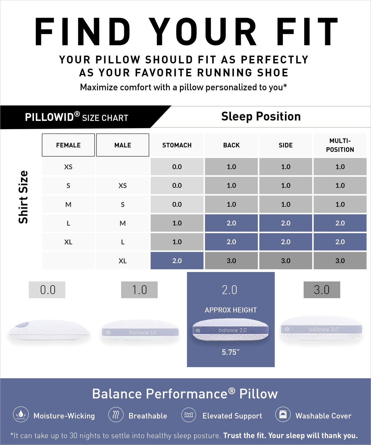 Closeup of Dri-Tec fabric on Bedgear Balance 2.0 pillow for moisture-wicking comfort.
