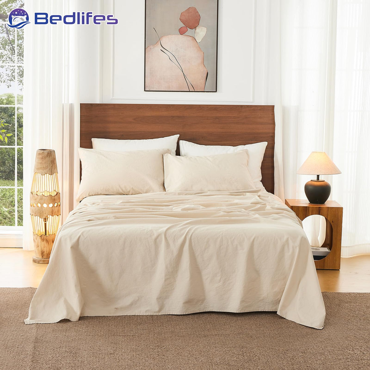 Bedlifes care shot demonstrates machine wash and tumble dry for easy upkeep.