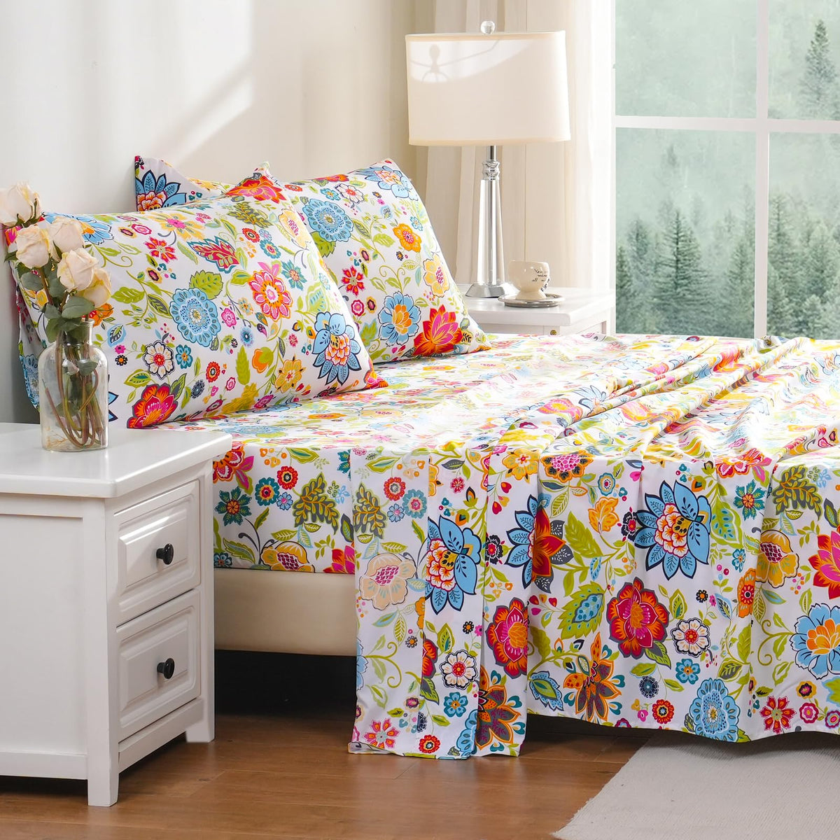 Bedlifes floral pattern spring design sheets add vibrant style to bedrooms