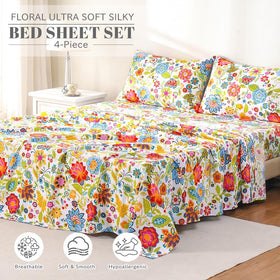 Bedlifes King Sheet Set breathable-fabric aids cooler nights with refreshing comfort.