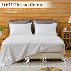 Bedlifes king-size flat sheet close look shows hotel-like luxury at home