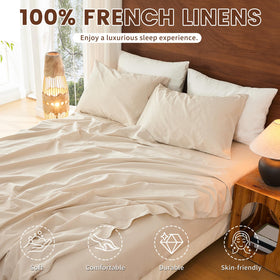 Bedlifes queen flat sheet 90x102 shows generous drape and easy fit on a queen bed.