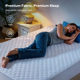 Bedlore protector deep-pocket 360° elastic skirt keeps protector in place