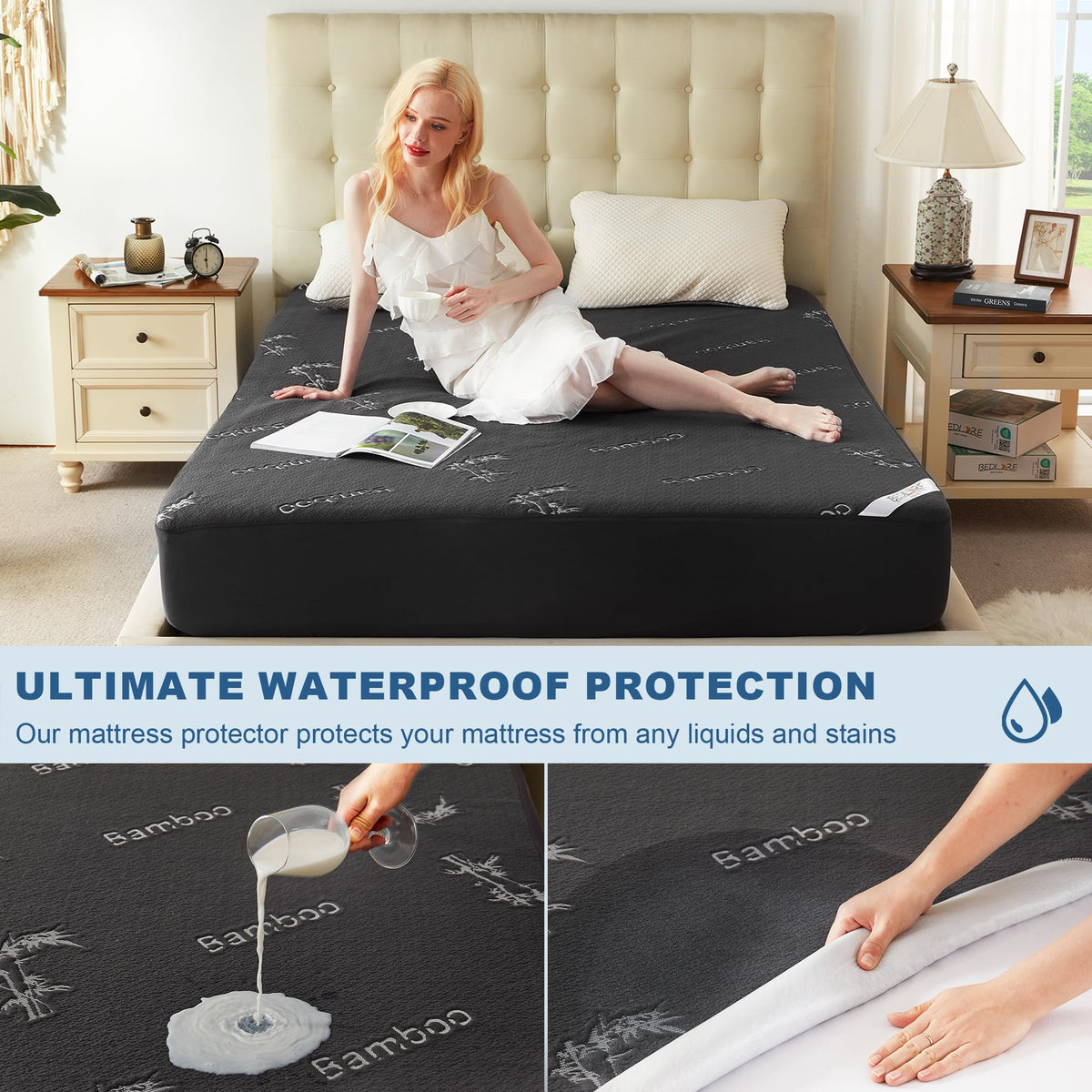BEDLORE 3D air fabric breathable cover enhances airflow for cooler nights.