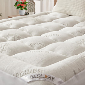 BEDLORE bamboo viscose pillow top detail showing plush softness for nightly comfort