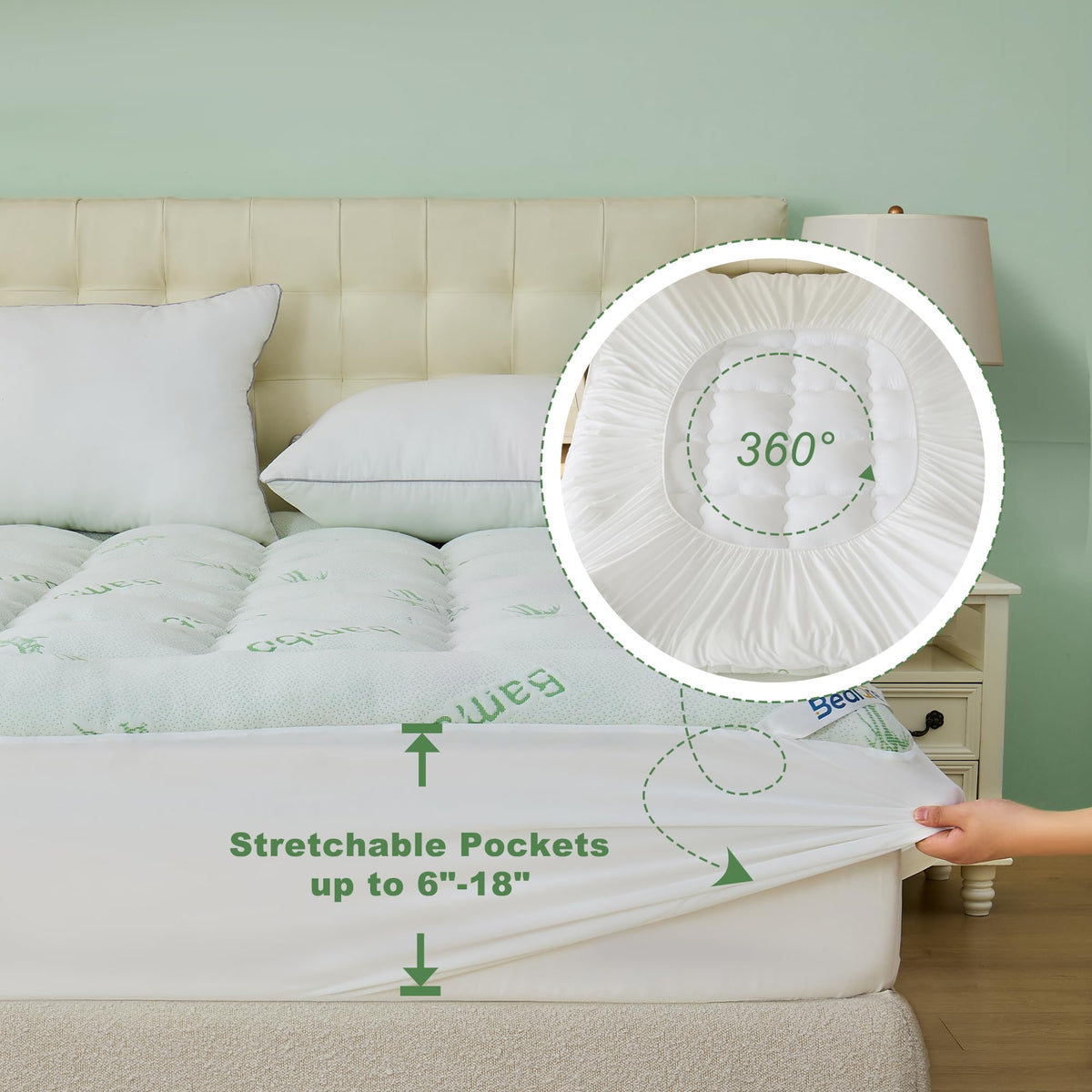 BEDLORE breathable design helps maintain cool comfort overnight