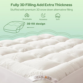 BEDLORE breathable topper ideal for hot sleepers seeking airflow and comfort.