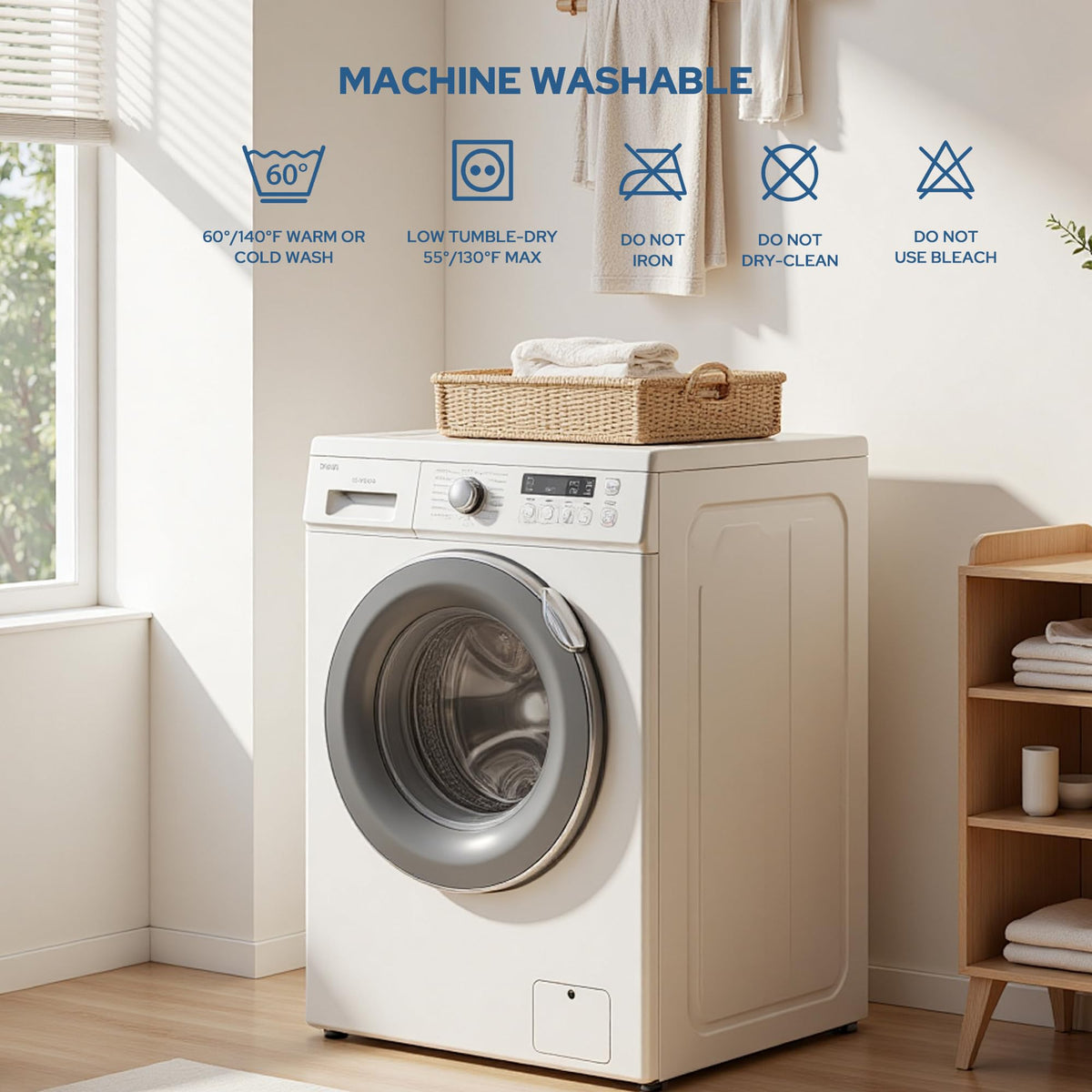 BEDLORE dirt-resistant machine-washable protector simplifies cleaning routines.