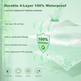 BEDLORE waterproof protector keeps your mattress dry and stain-free