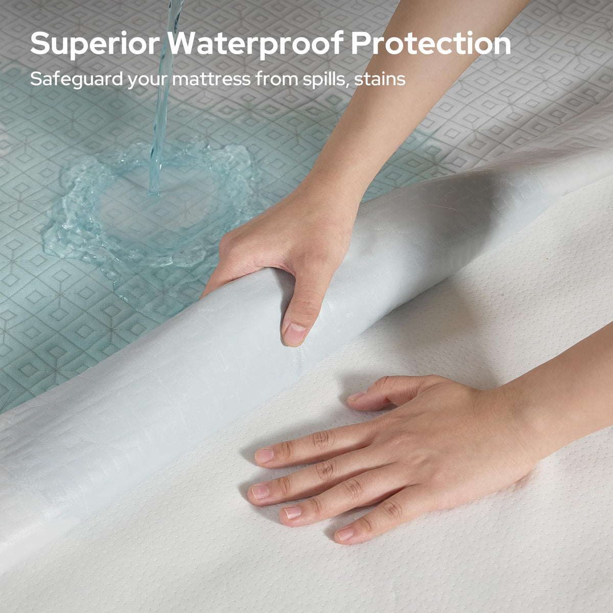 BEDLORE King Mattress Protector breathable fabric promotes cooler sleep.