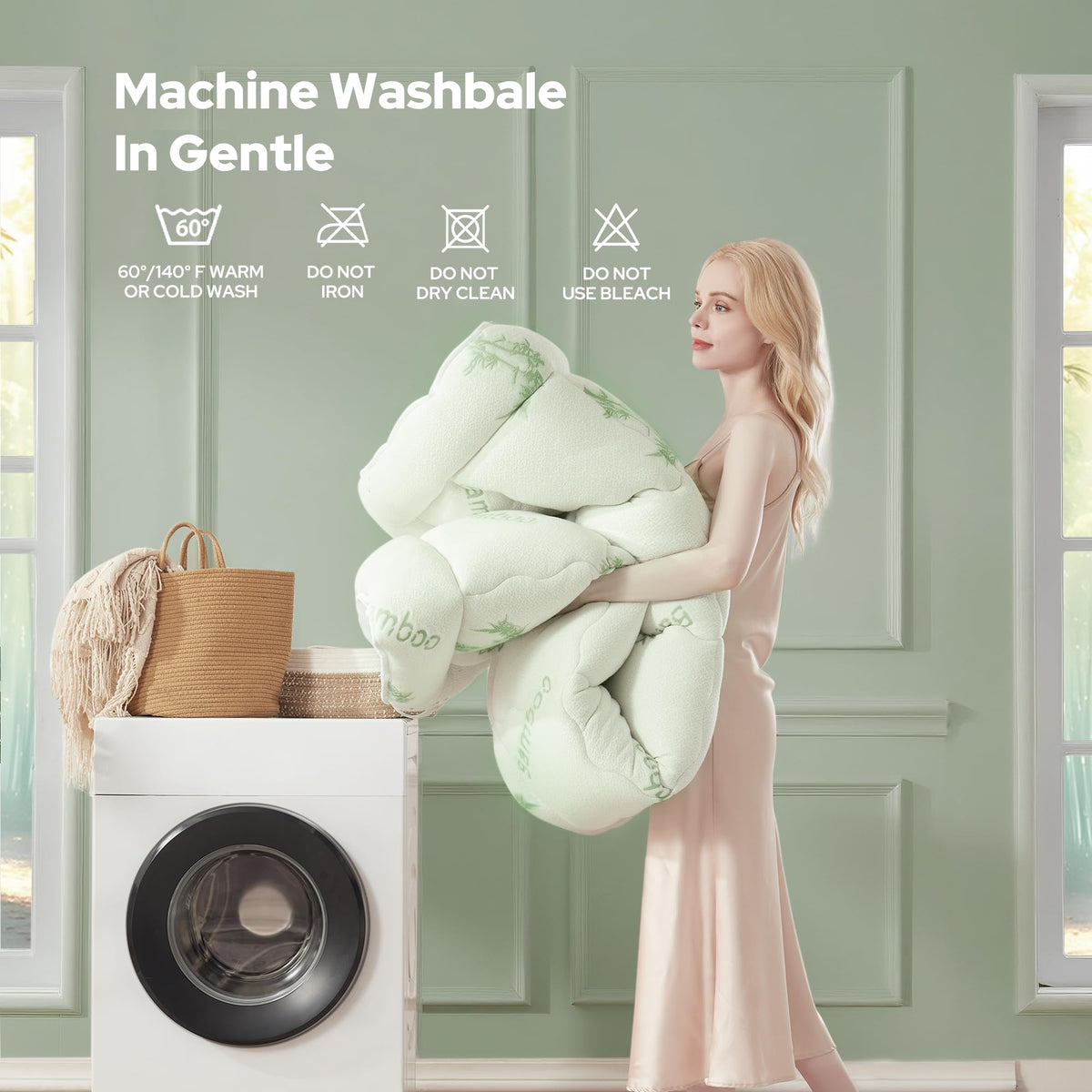 BEDLORE topper is machine washable for easy care