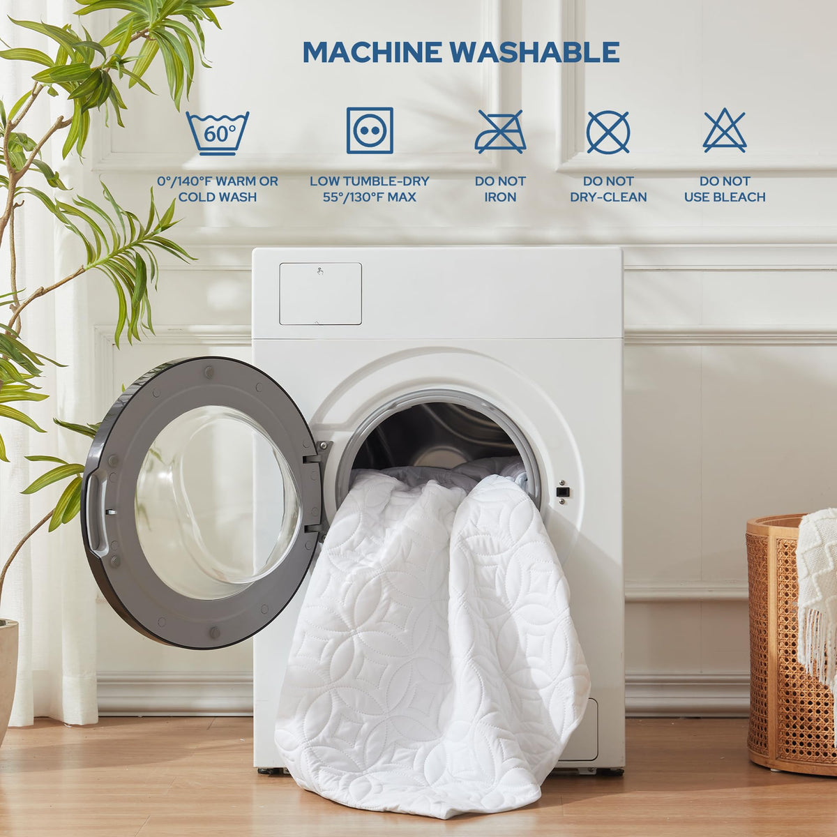 BEDLORE machine-washable and dirt-resistant protector simplifies cleaning routines.