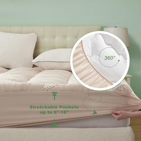 BEDLORE machine-washable topper simplifies cleaning and freshness.