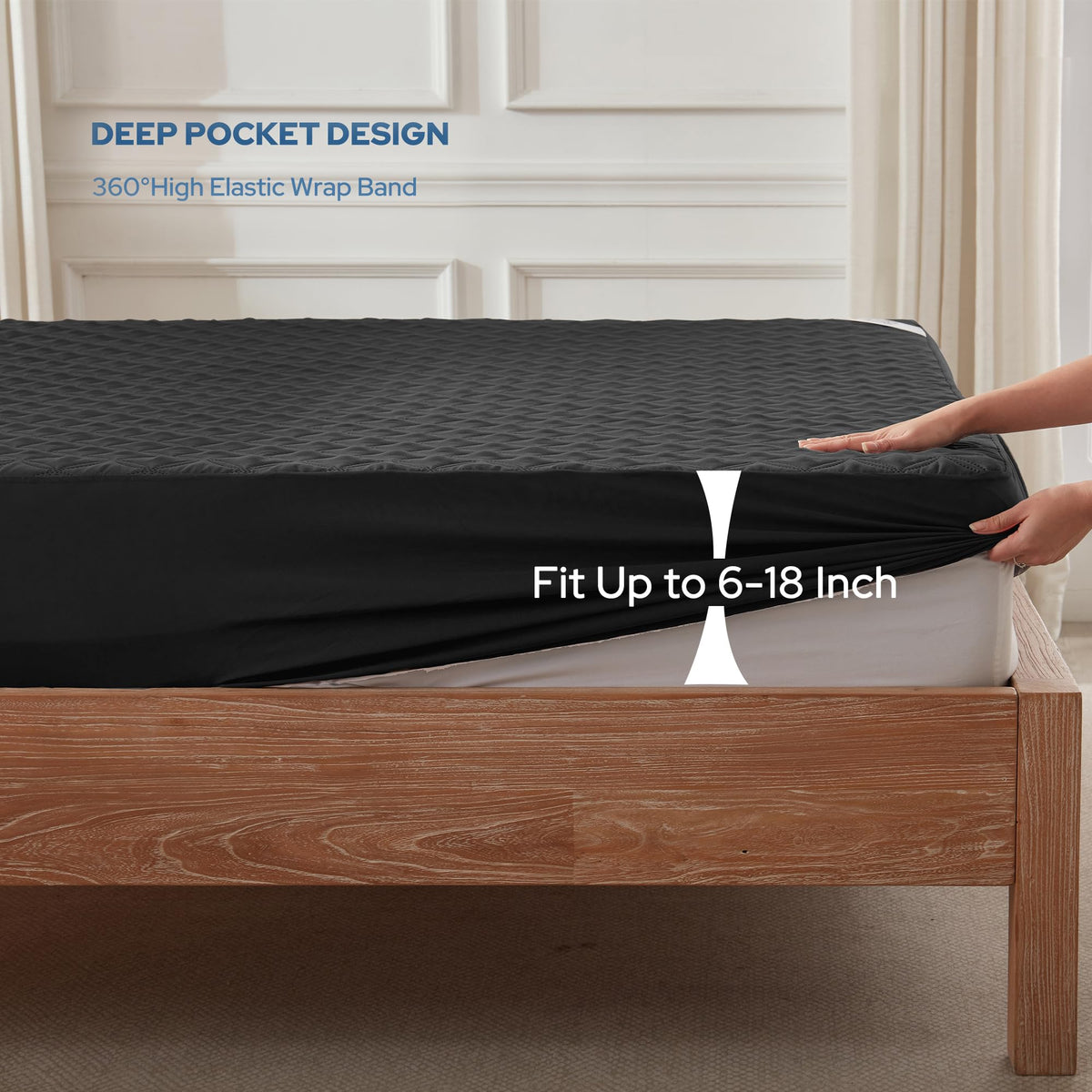 BEDLORE quilted design locks in filling for even support.