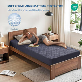 BEDLORE quilted-design texture offers stylish comfort and even fill