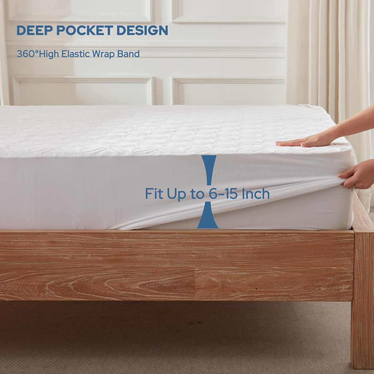 BEDLORE quilted top image highlighting soft, noiseless comfort for restful nights.