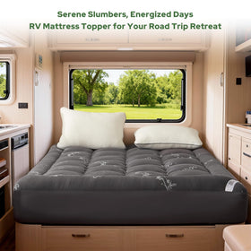 BEDLORE RV Queen Topper pillow-top detail adds plush support