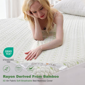 BEDLORE secure-fit elastic skirt wraps around the mattress for a flat snug fit