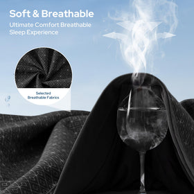 BEDLORE secure-fit elastic skirt for a wrinkle-free, snug coverage.