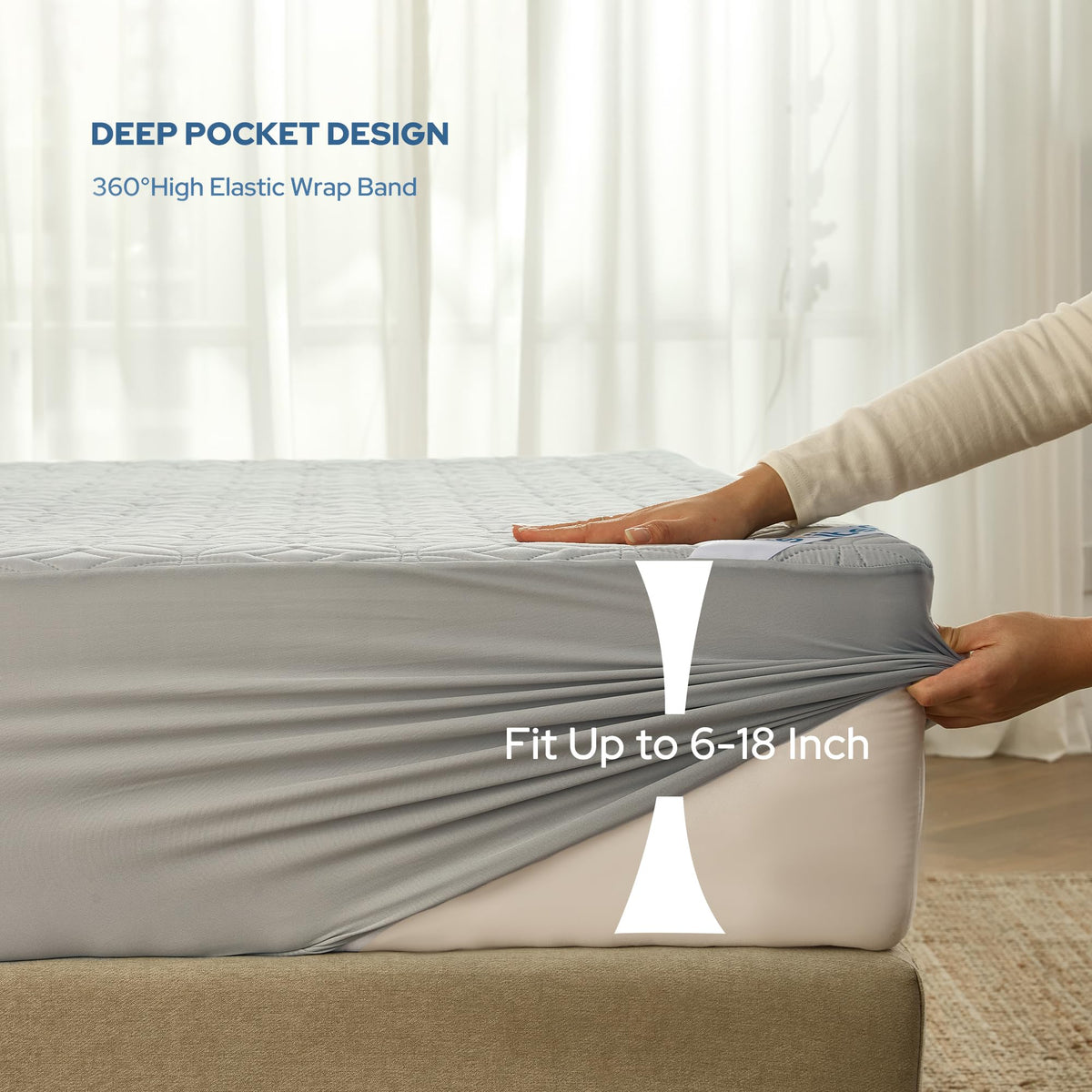 BEDLORE soft noiseless fabric delivers gentle, peaceful sleep.