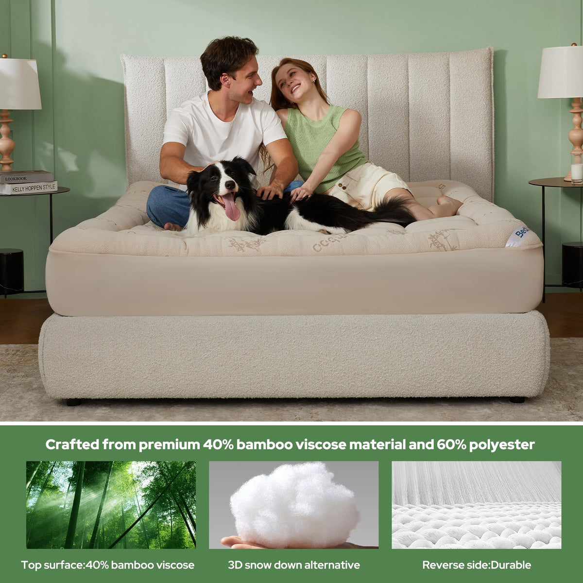 BEDLORE stretchable-pocket elastic-skirt demonstrates secure fit and reduced shifting.
