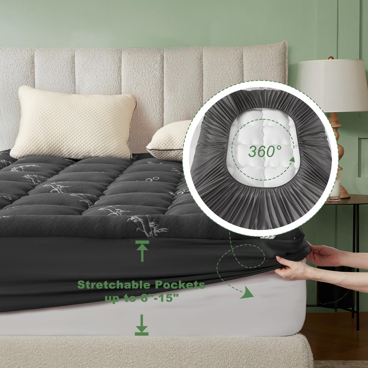 BEDLORE machine-washable topper simplifies cleaning and upkeep