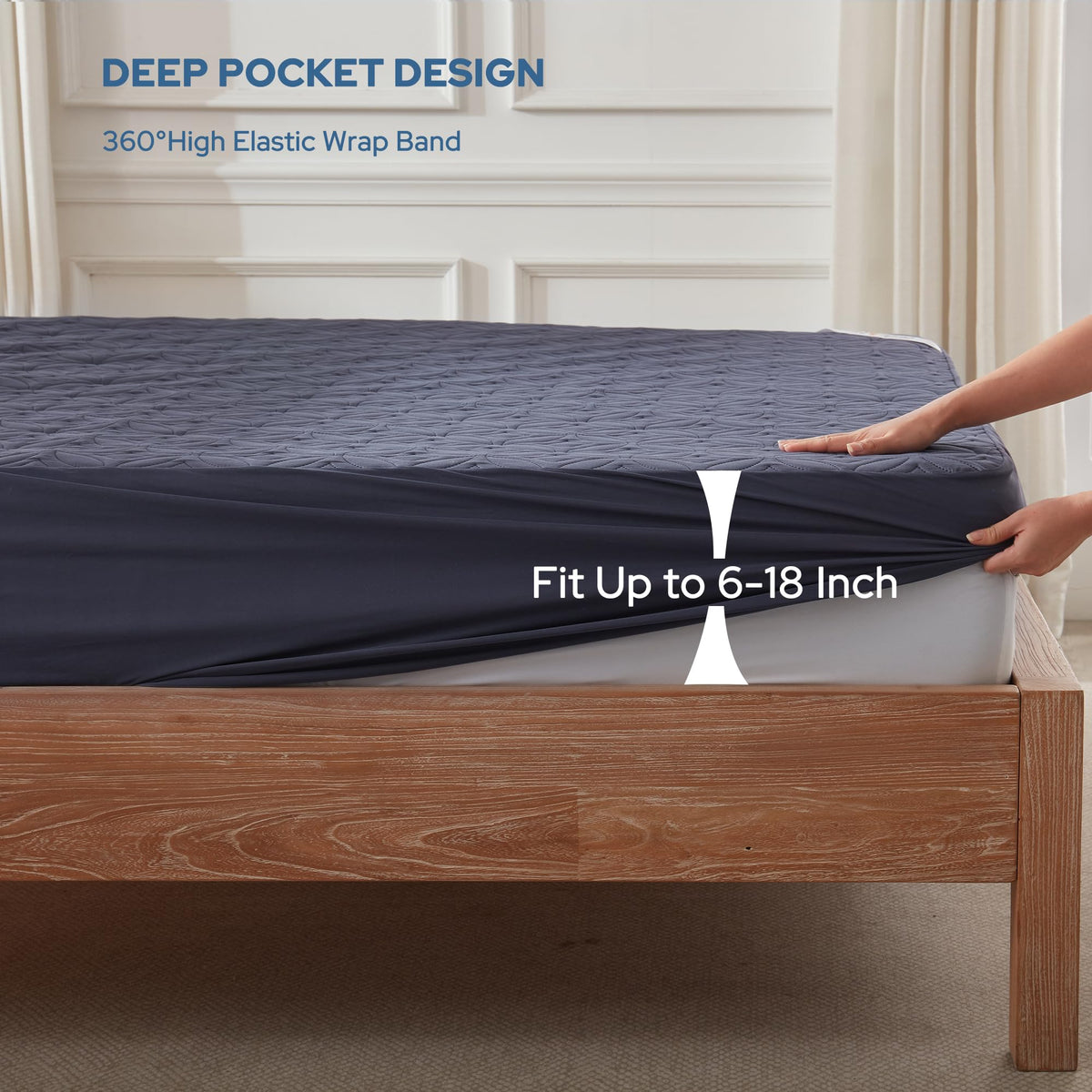 BEDLORE ultra-soft breathable fabric stays quiet as you move.