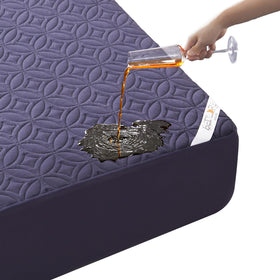 Bedlore king-size waterproof mattress protector with a quilted top for comfortable protection.