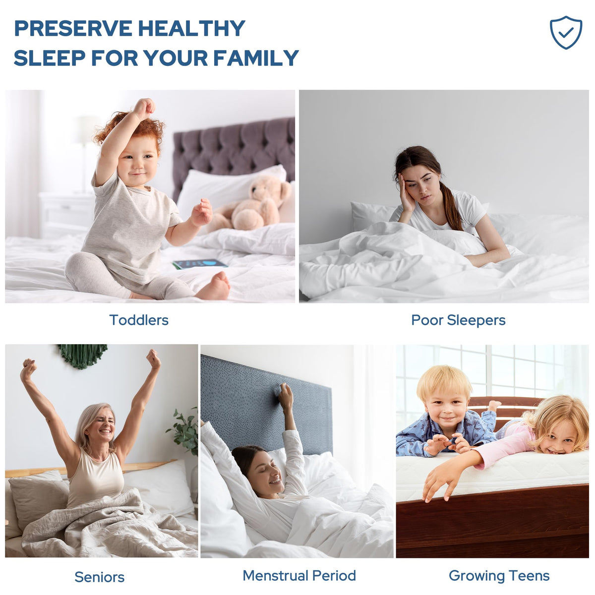 Bedlore OEKO-TEX certified protector for a trusted, safe sleeping surface.