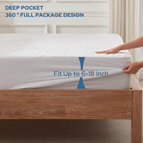 Bedlore soft microfiber top offers breathable, cozy surface.