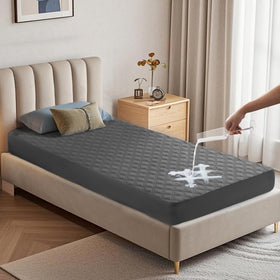 BEDLORE waterproof mattress protector on a twin XL bed for noiseless protection