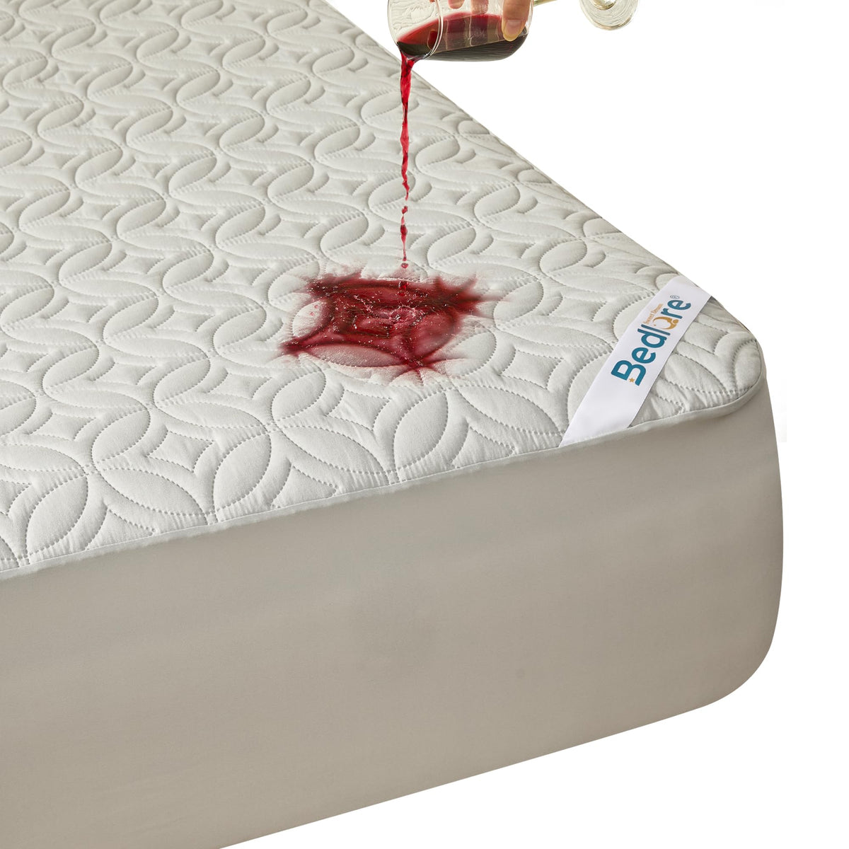 BEDLORE waterproof mattress protector twin with deep-pocket fits up to 18 inches securely.