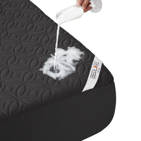 BEDLORE waterproof mattress protector twin with breathable fabric for spill protection.