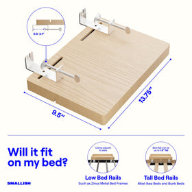 BedShelfie CableCatch slim shelf keeps cables organized and accessible