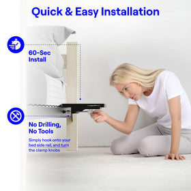 Eco-hard plastic BedShelfie DormEssential in black or white