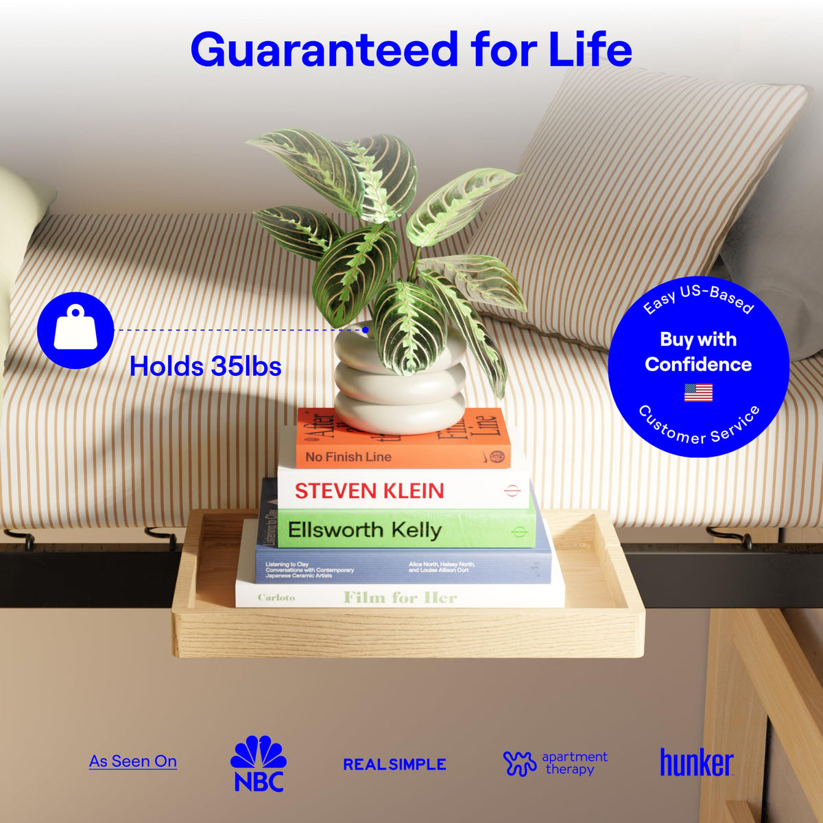BedShelfie scratch and fade resistant coating protects wood in daily use