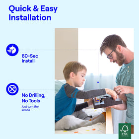 BedShelfie Slide under mattress table design for under-bed use.
