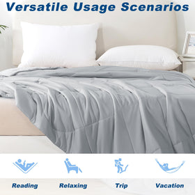 Bedsmile lightweight all season blanket shown draped for warm nights