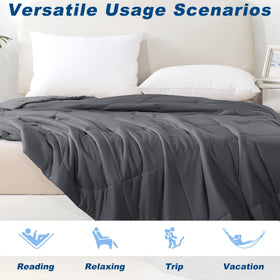 Bedsmile bedroom scene with the cooling comforter on a bed during warm nights.
