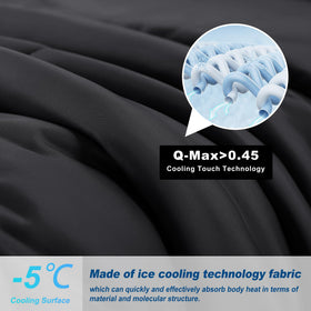 bedsmile cooling comforter dual-sided ice blanket highlights reversible cooling on both sides