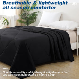 Bedsmile cooling comforter edge stitching, durable seams for lasting use.