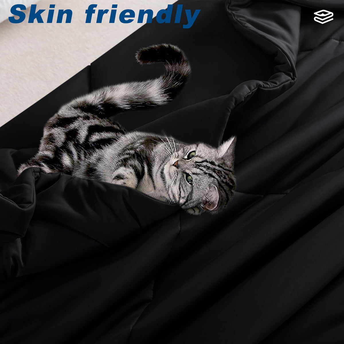 bedsmile cooling comforter folded for travel shows lightweight portability