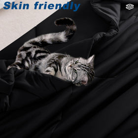 bedsmile cooling comforter folded for travel shows lightweight portability