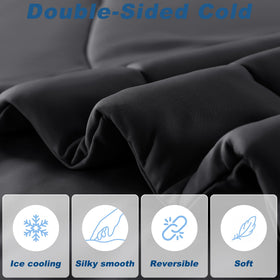bedsmile cooling comforter on bed black demonstrates sleek all-season design