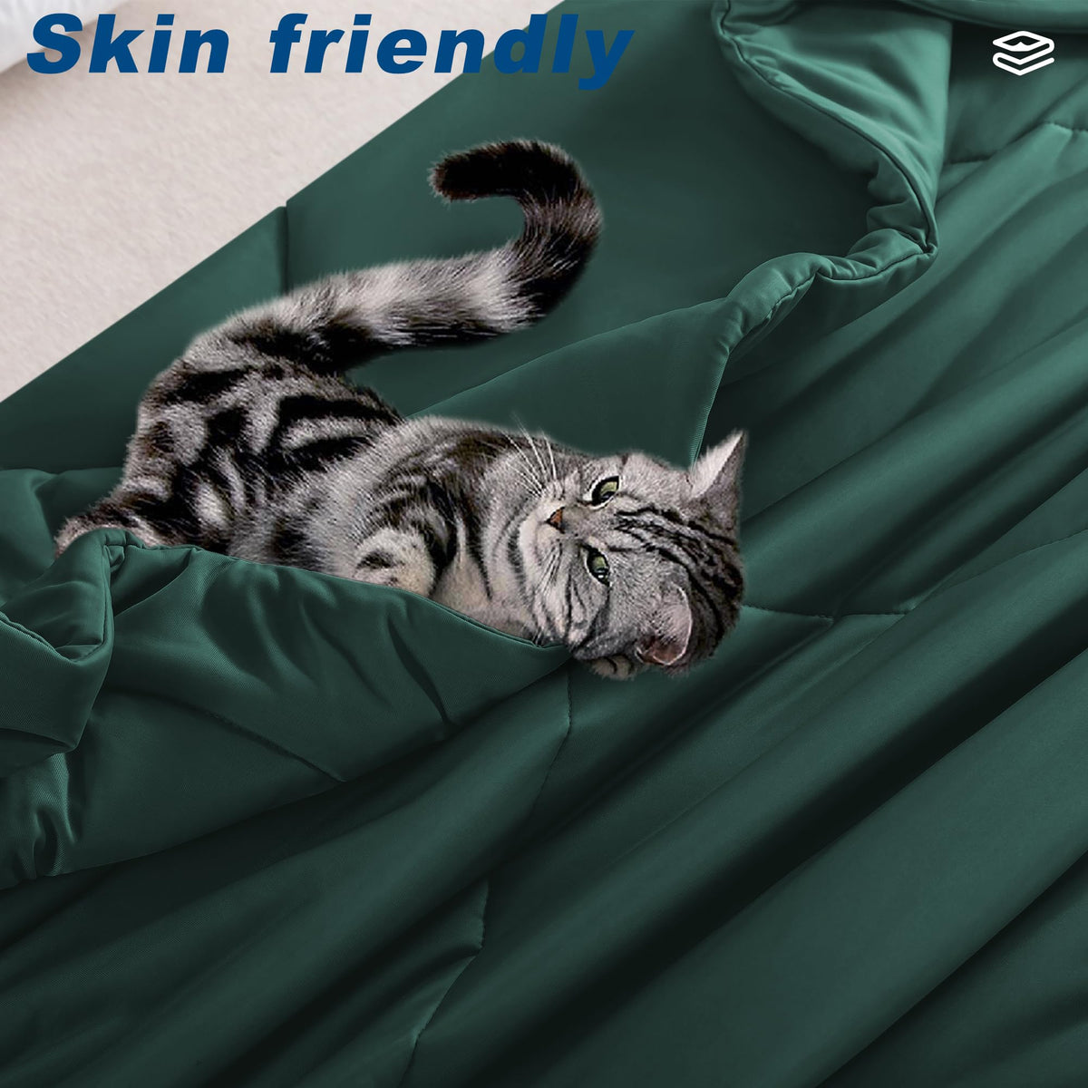 Bedsmile cooling comforter queen all-season use for spring and autumn nights