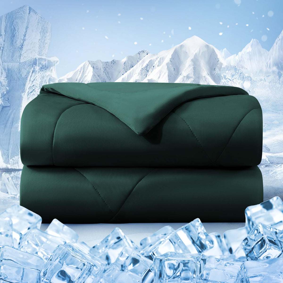 Bedsmile cooling comforter queen double-sided ice blanket keeps you cool all night