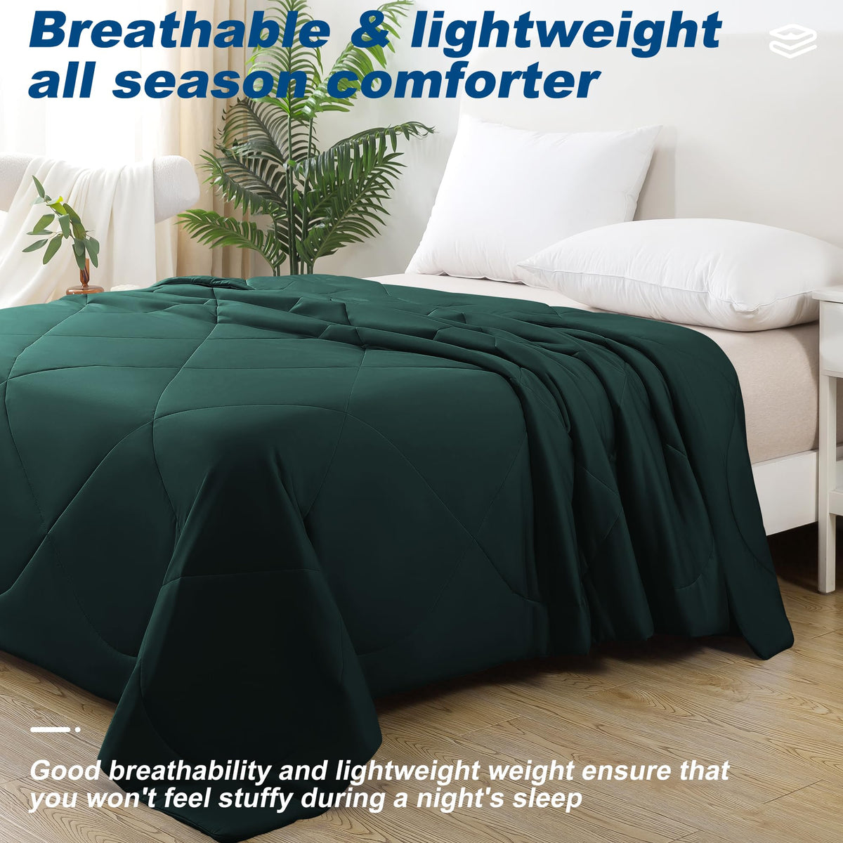 Bedsmile cooling comforter queen travel-friendly option for vacations