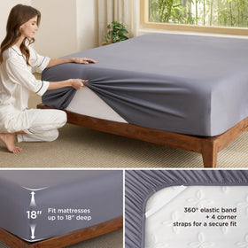 Bedsure 18-inch deep-pocket fit demonstrates secure mattress coverage