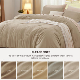 Bedsure 3-piece set on bed delivers complete styling and warmth.