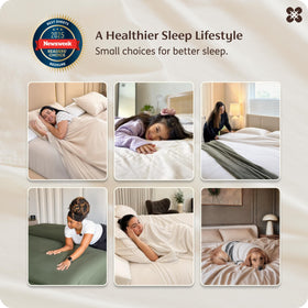 Bedsure 300TC sateen fabric softens over time for a comfortable daily feel